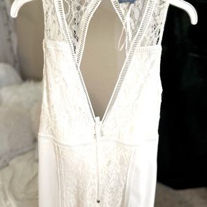 Long white elegant gown